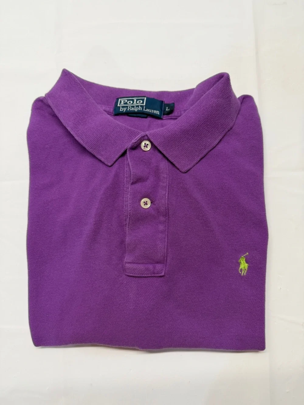 Ralph Lauren Purple Polo Shirt with Lime Green‎ Pony